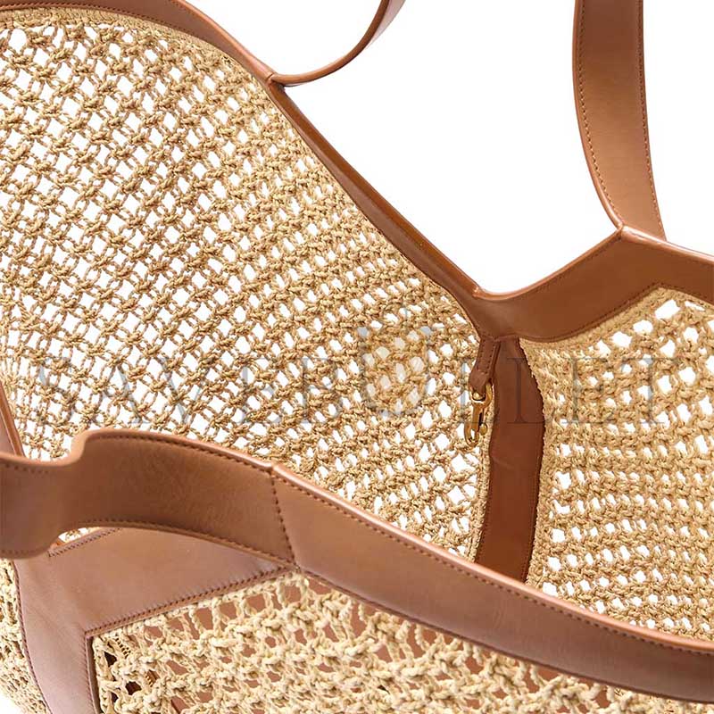 YSL Y TOTE BAG IN RAFFIA 817602 (38*33*16cm)